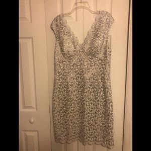 Spiegel taupe lace Cocktail dress sz 14
